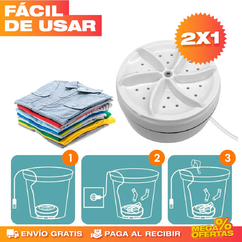 Pague 1 Lleve 2 Lavadora Portátil + Envío GRATIS
