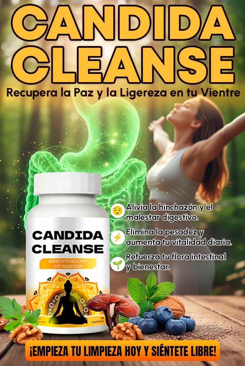 Candida Cleanse – Detox intestinal natural, menos hinchazón, más energía