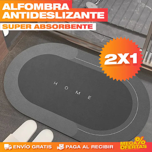Paga 1 Lleva 2  Súper Alfombra Antideslizante Ultra Absorbente + REGALO