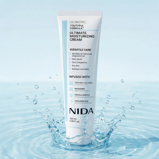 Crema Hidratante Facial con Colágeno y Ácido Hialurónico NIDA – Antiedad, Manchas y Piel Radiante