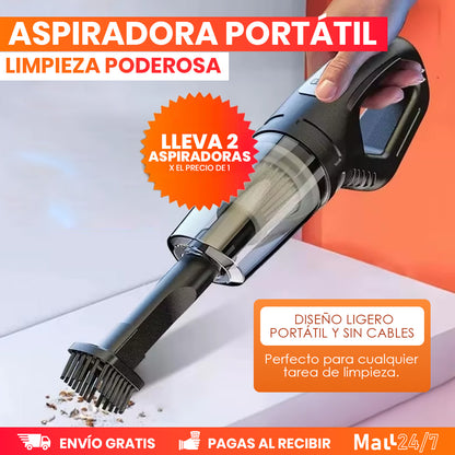 Aspiradora Portátil Premium | Limpieza Rápida y Potente sin Cables – Ideal para Hogar y Auto+ REGALO