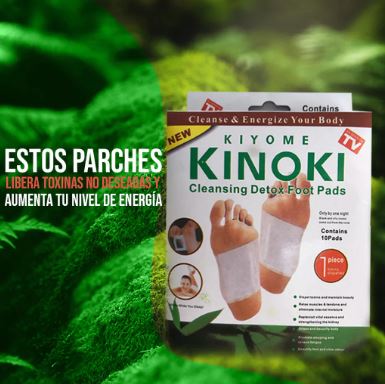 PACK DE 10 PARCHES DESINTOXICANTE KINOKI + envió GRATIS